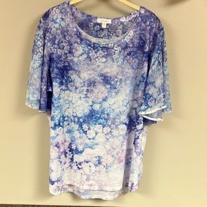 Concepts pastel embellished shirt with flowy sleeves 2x xxl